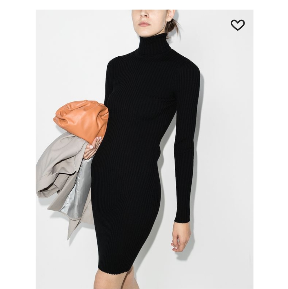 Wolford Merino rib dress Charcoal size Small